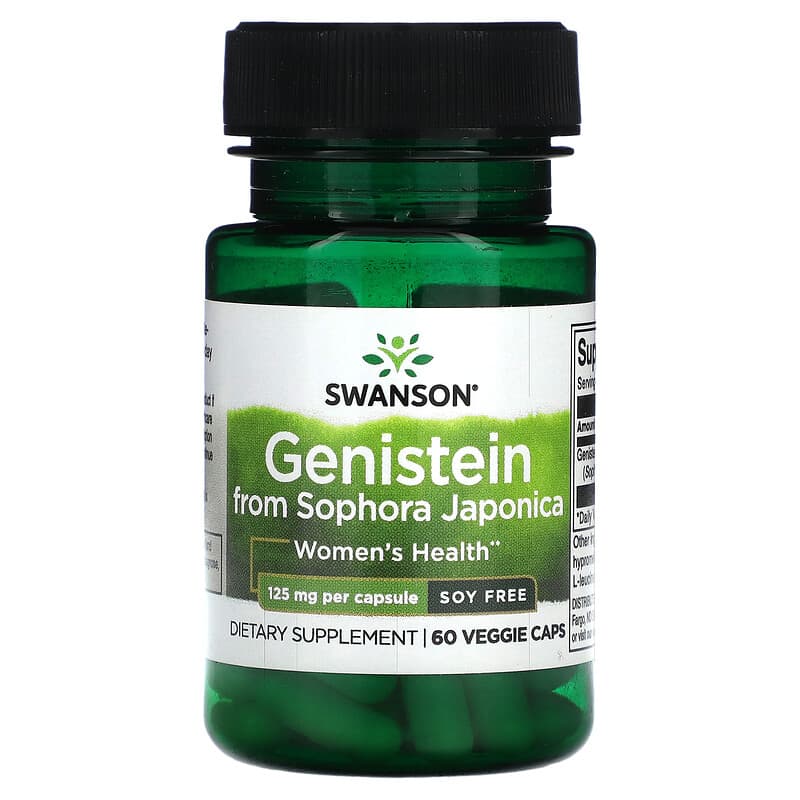 Swanson Genistein from Sophora Japonica Soy Free 125 mg 60 Veggie Capsules 1 Swanson Genistein from Sophora Japonica Soy Free 125 mg 60 Veggie Capsules 087614028729