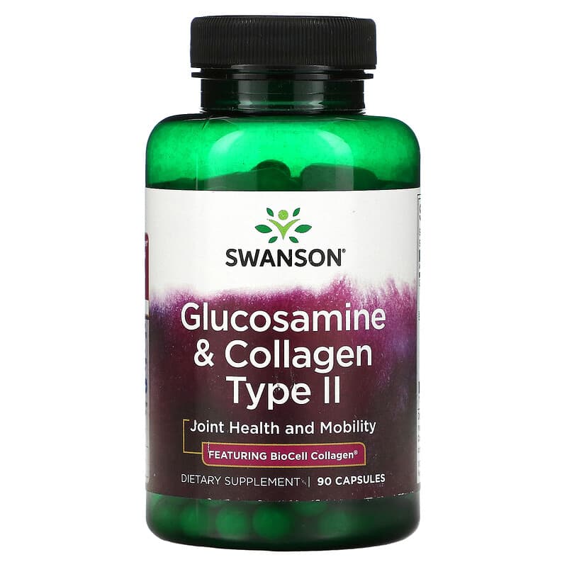 Swanson Glucosamine & Collagen Type II 90 Capsules 1 Swanson Glucosamine & Collagen Type II 90 Capsules 087614118062