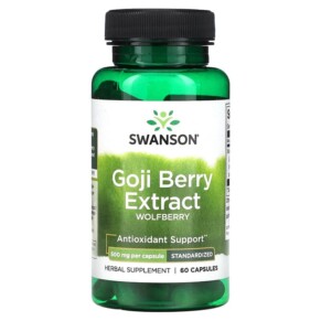Swanson Goji Berry Extract 500 mg 60 Capsules 087614141497