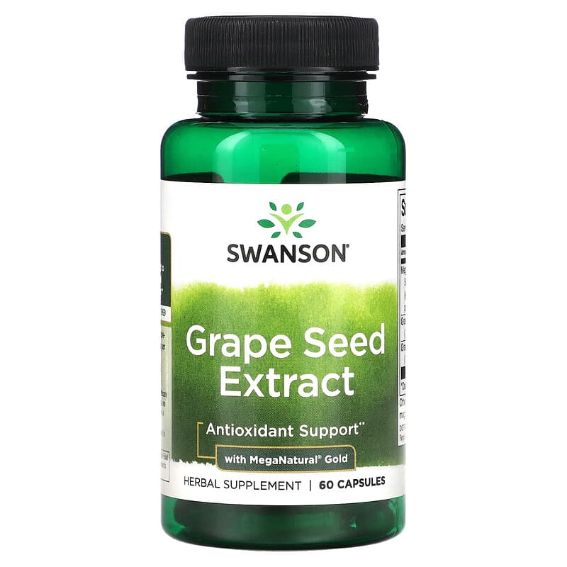 Swanson Grape Seed Extract with MegaNatural Gold 60 Capsules 1 Swanson Grape Seed Extract with MegaNatural Gold 60 Capsules 087614142913