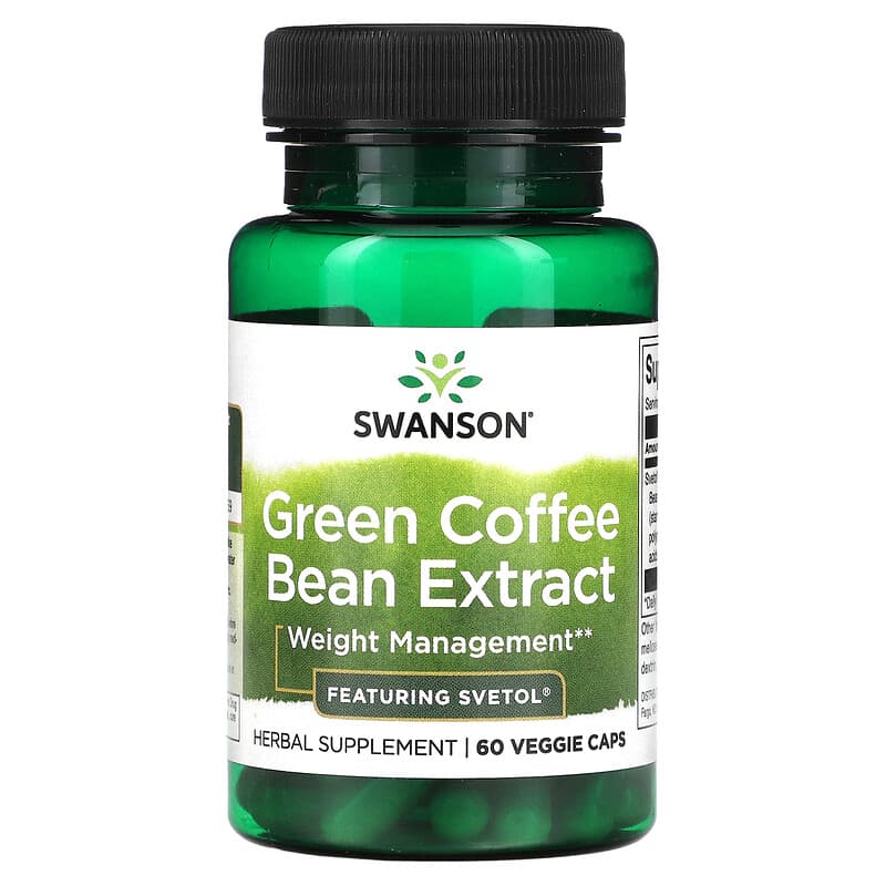 Swanson Green Coffee Bean Extract 60 Veggie Caps 1 Swanson Green Coffee Bean Extract 60 Veggie Caps 087614040608