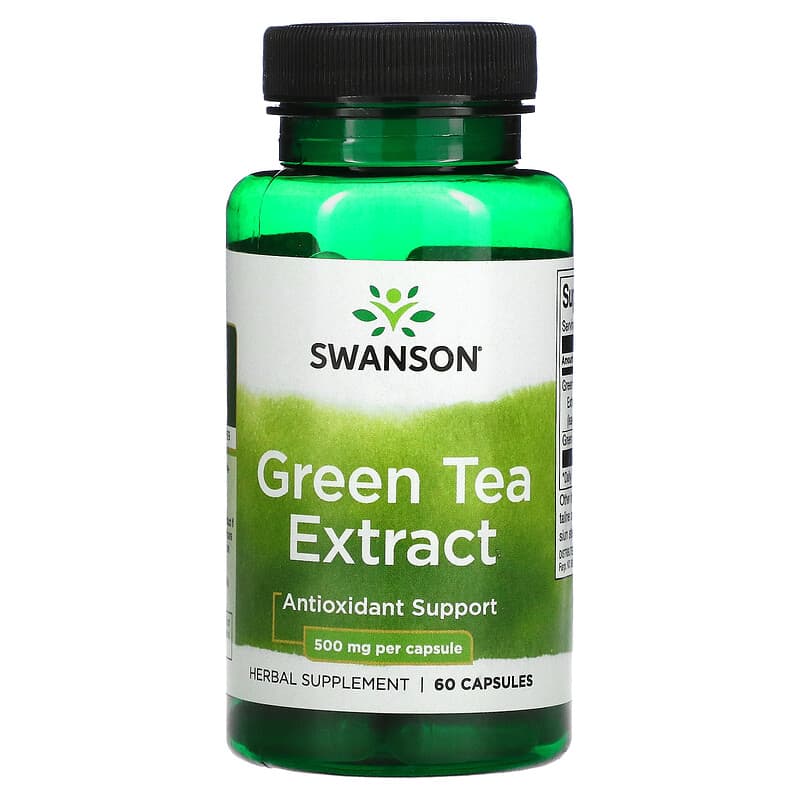 Swanson Green Tea Extract 500 mg 60 Capsules 1 Swanson Green Tea Extract 500 mg 60 Capsules 087614140995