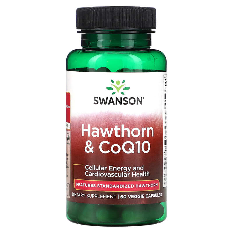 Swanson Hawthorn & CoQ10 60 Veggie Capsules 1 Swanson Hawthorn & CoQ10 60 Veggie Capsules 087614029122