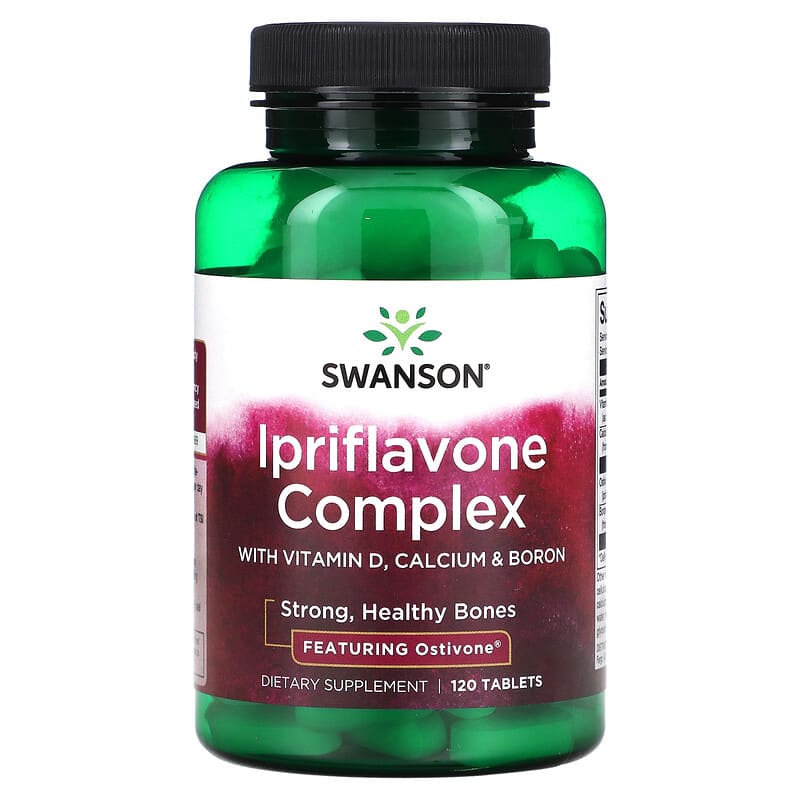 Swanson Ipriflavone Complex with Vitamin D Calcium & Boron 120 Tablets 1 Swanson Ipriflavone Complex with Vitamin D Calcium & Boron 120 Tablets 087614017310