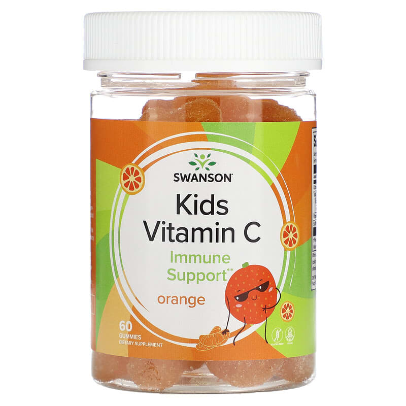 Swanson Kids Vitamin C Orange 60 Gummies 1 Swanson Kids Vitamin C Orange 60 Gummies 087614118833