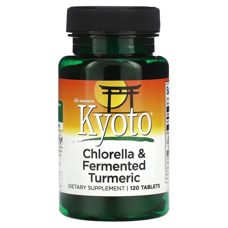 Swanson Kyoto Chlorella & Fermented Turmeric 120 Tablets 1 Swanson Kyoto Chlorella & Fermented Turmeric 120 Tablets 087614180069