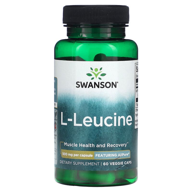 Swanson L-Leucine 500 mg 60 Veggie Caps 1 Swanson L-Leucine 500 mg 60 Veggie Caps 087614025179