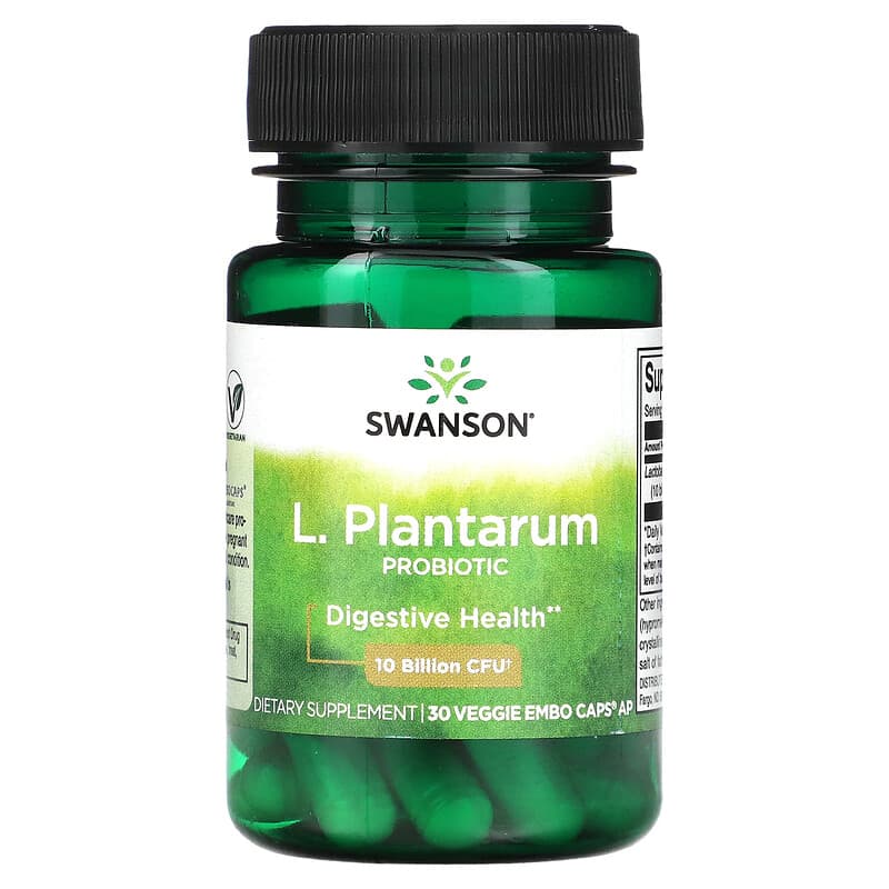 Swanson L. Plantarum Probiotic 10 Billion CFU 30 Veggie EMBO Caps AP 1 Swanson L. Plantarum Probiotic 10 Billion CFU 30 Veggie EMBO Caps AP 087614190167