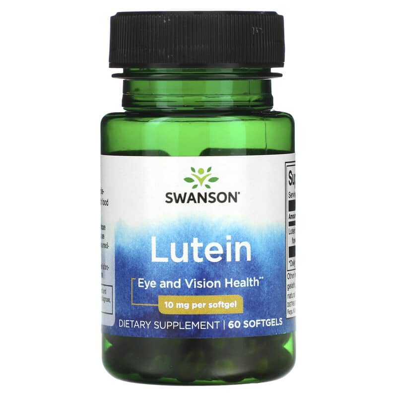 Swanson Lutein 10 mg 60 Softgels 1 Swanson Lutein 10 mg 60 Softgels 087614029795