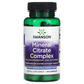 Swanson Mineral Citrate Complex 60 Capsules 087614024219