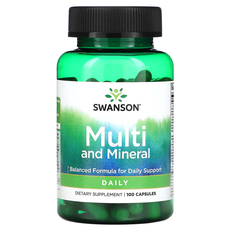 Swanson Multi and Mineral 100 Capsules 1 Swanson Multi and Mineral 100 Capsules 087614012568