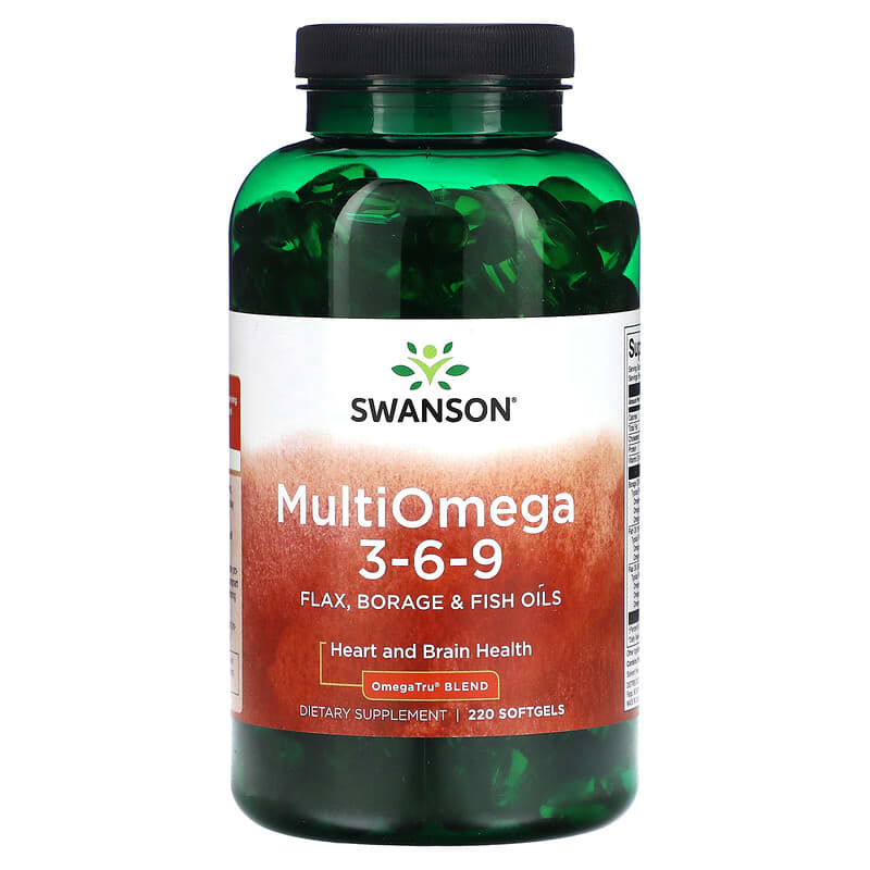 Swanson Multi Omega 3-6-9 220 Softgels 1 Swanson Multi Omega 3-6-9 220 Softgels 087614170831