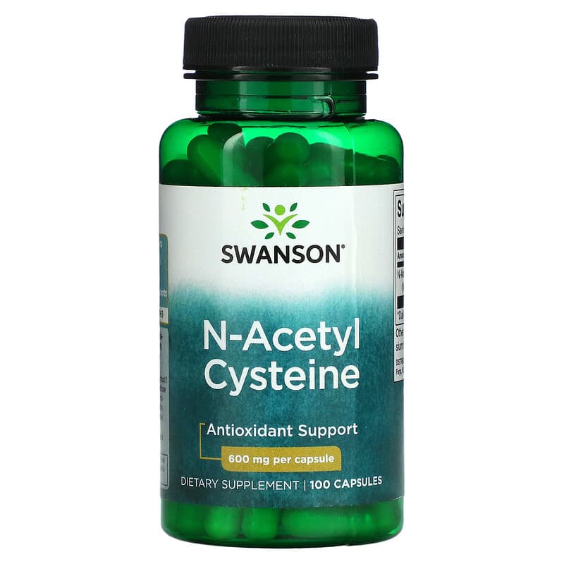 Swanson N-Acetyl Cysteine Antioxidant Support 600 mg 100 Capsules 1 Swanson N-Acetyl Cysteine Antioxidant Support 600 mg 100 Capsules 087614018546