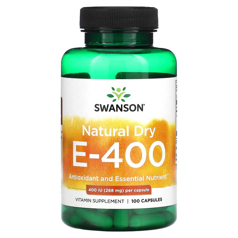 Swanson Natural Dry E-400 268 mg (400 IU) 100 Capsules 1 Swanson Natural Dry E-400 268 mg (400 IU) 100 Capsules 087614011318