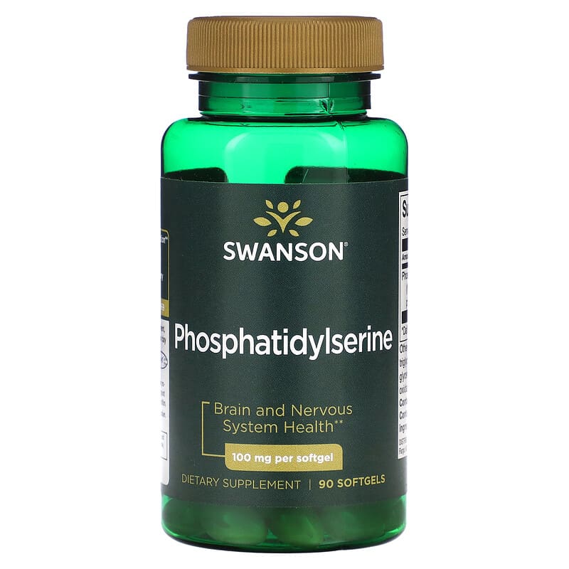 Swanson Phosphatidylserine 100 mg 90 Softgels 1 Swanson Phosphatidylserine 100 mg 90 Softgels 087614022895