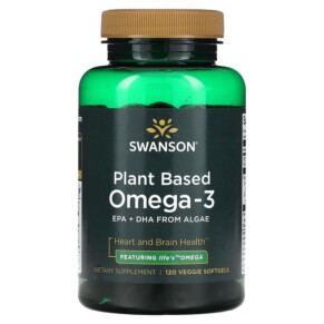 Swanson Plant Based Omega-3 120 Veggie Capsules 087614170947