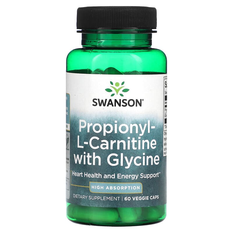 Swanson Propionyl-L-Carnitine with Glycine 60 Veggie Caps 1 Swanson Propionyl-L-Carnitine with Glycine 60 Veggie Caps 087614210605