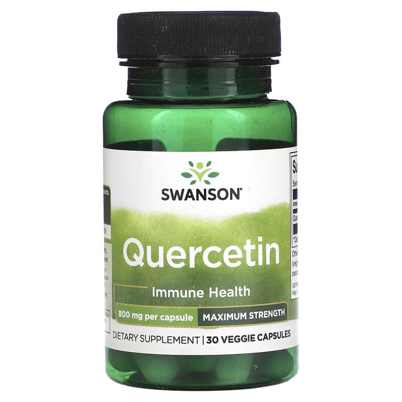 Swanson Quercetin Maximum Strength 800 mg 30 Veggie Capsules 1 Swanson Quercetin Maximum Strength 800 mg 30 Veggie Capsules 087614028897