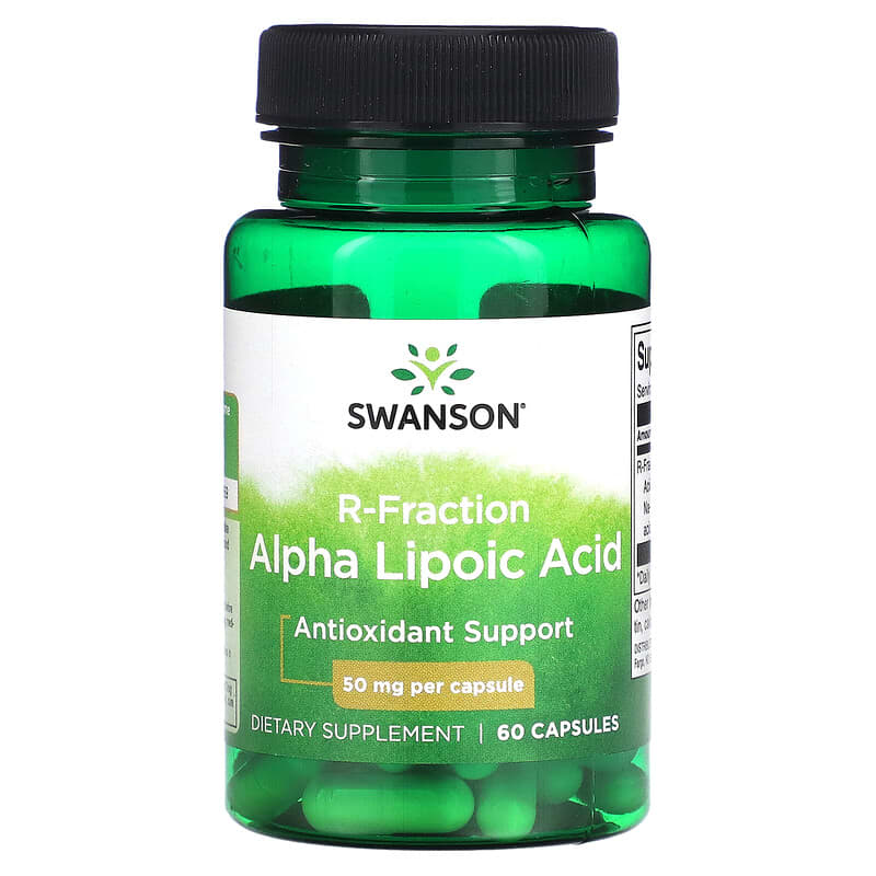 Swanson R-Fraction Alpha Lipoic Acid 50 mg 60 Capsules 1 Swanson R-Fraction Alpha Lipoic Acid 50 mg 60 Capsules 087614022512
