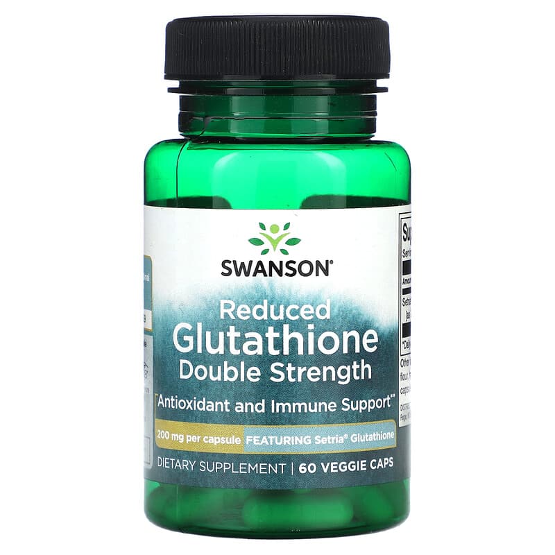Swanson Reduced Glutathione Double Strength 60 Veggie Caps 1 Swanson Reduced Glutathione Double Strength 60 Veggie Caps 087614027043
