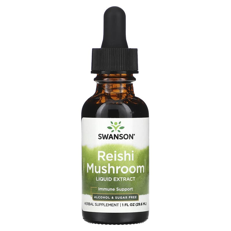 Swanson Reishi Mushroom Liquid Extract Alcohol & Sugar Free 1 fl oz (29.6 ml) 1 Swanson Reishi Mushroom Liquid Extract Alcohol & Sugar Free 1 fl oz (29.6 ml) 087614111773