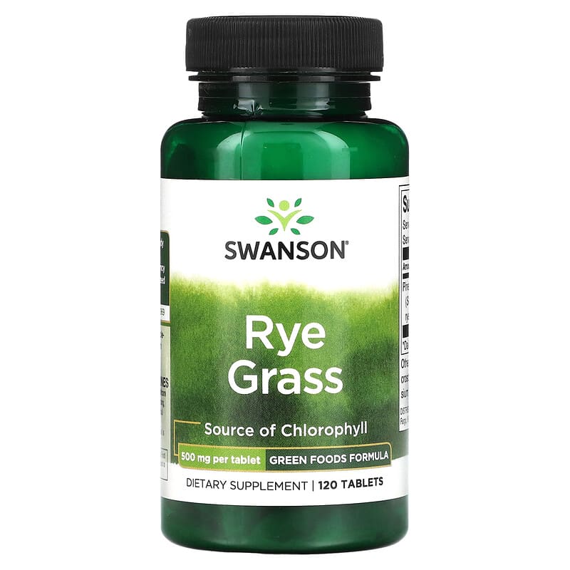 Swanson Rye Grass 500 mg 120 Tablets 1 Swanson Rye Grass 500 mg 120 Tablets 087614060361