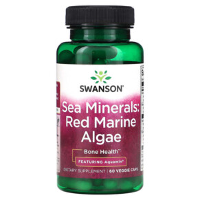 Swanson Sea Minerals: Red Marine Algae 60 Veggie Caps 087614026824
