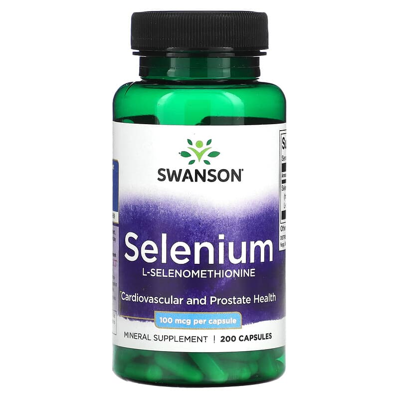 Swanson Selenium.L-Selenomethionine 100 mcg 200 Capsules 1 Swanson Selenium.L-Selenomethionine 100 mcg 200 Capsules 087614012353