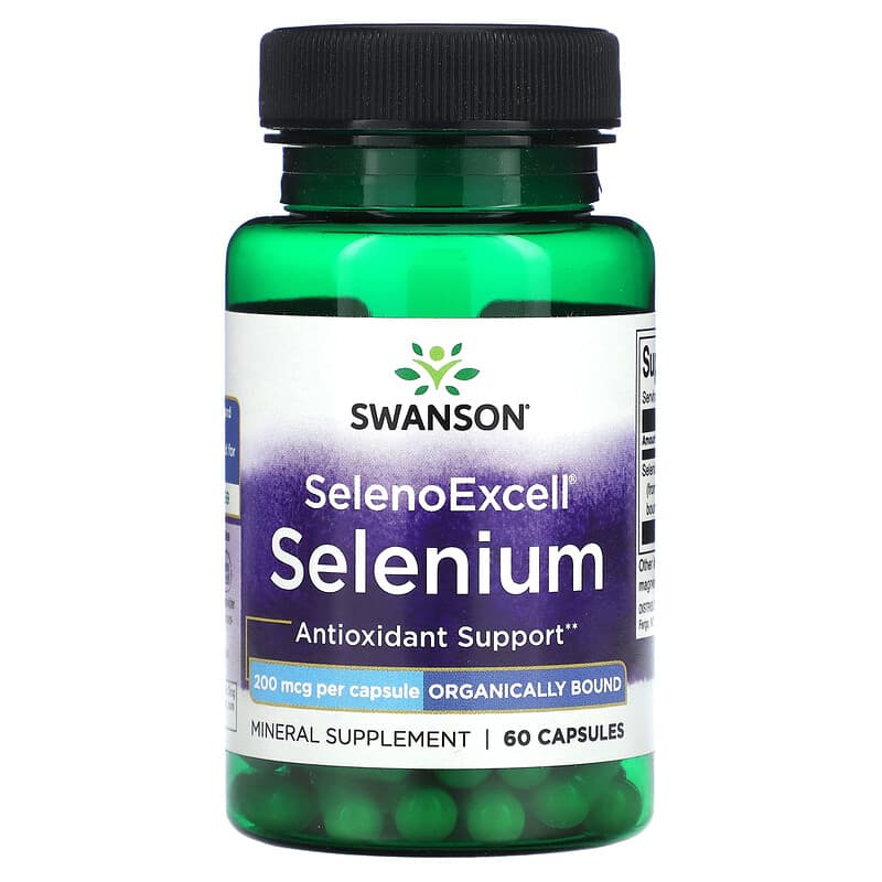 Swanson SelenoExcell Selenium 200 mcg 60 Capsules 1 Swanson SelenoExcell Selenium 200 mcg 60 Capsules 087614020860