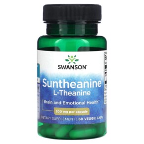 Swanson Suntheanine L-Theanine 200 mg 60 Veggie Caps 087614028163