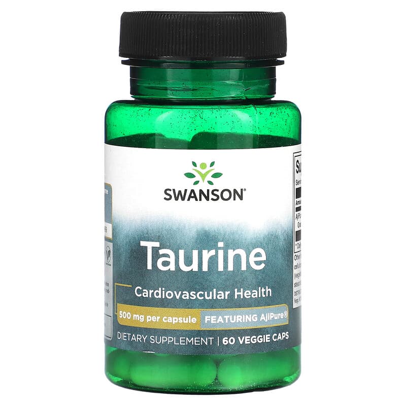 Swanson Taurine 500 mg 60 Veggie Caps 1 Swanson Taurine 500 mg 60 Veggie Caps 087614024561