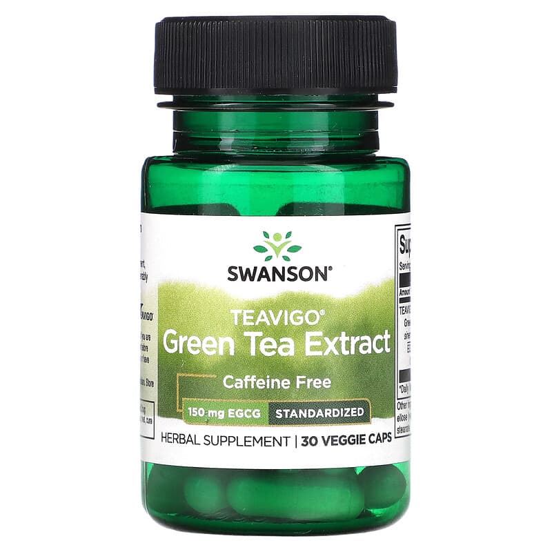 Swanson Teavigo Green Tea Extract 150 mg 30 Veggie Caps 1 Swanson Teavigo Green Tea Extract 150 mg 30 Veggie Caps 087614141985