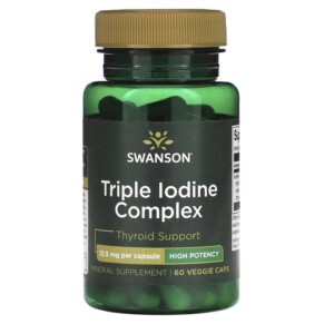 Swanson Triple Iodine Complex High Potency 12.5 mg 60 Veggie Caps 087614028095