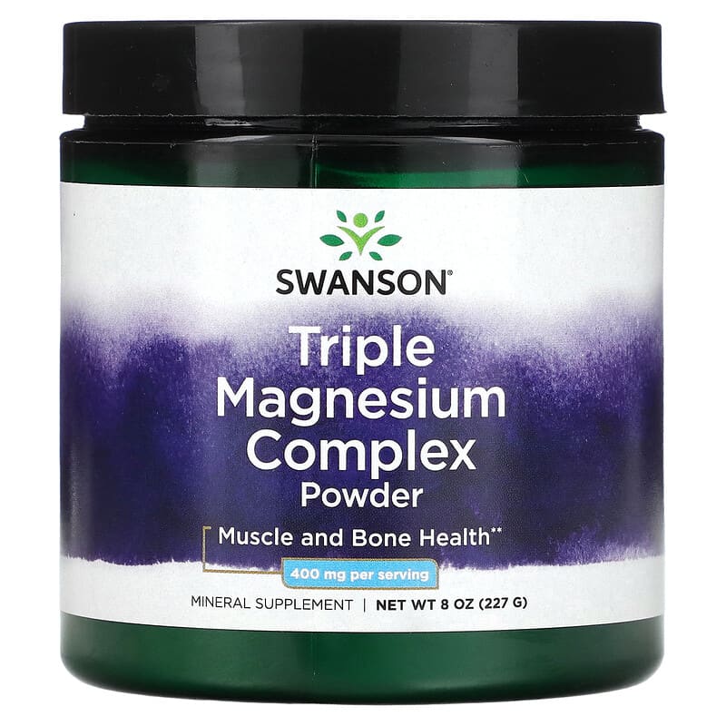 Swanson Triple Magnesium Complex Powder 400 mg 8 oz (227 g) 1 Swanson Triple Magnesium Complex Powder 400 mg 8 oz (227 g) 087614118314