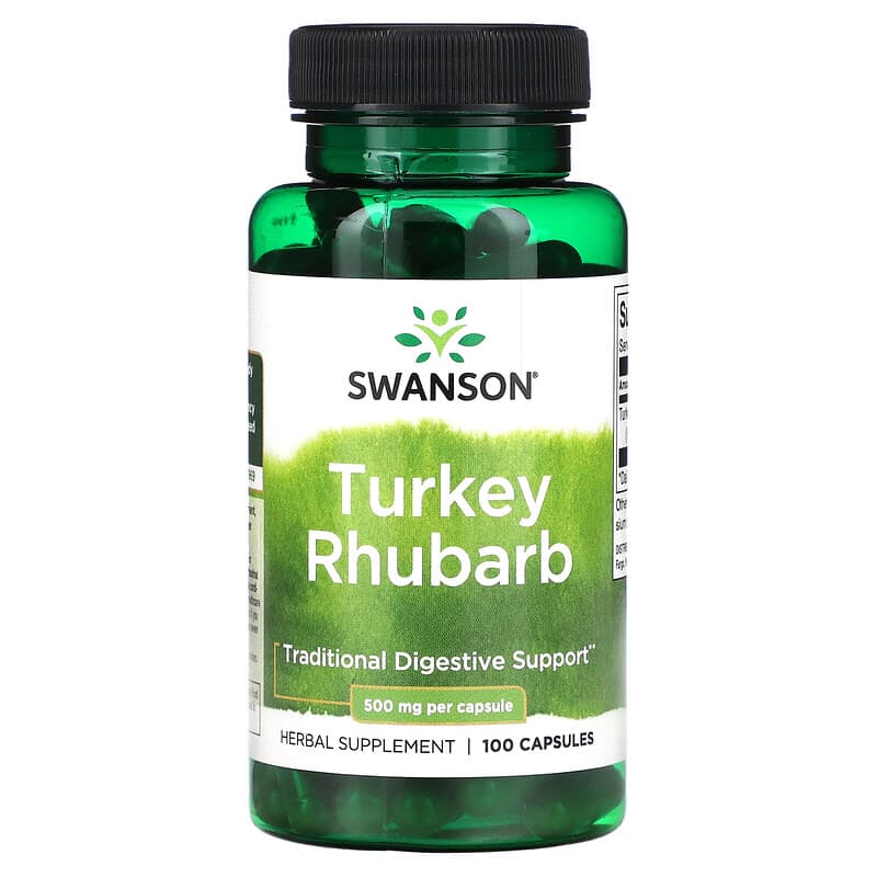 Swanson Turkey Rhubarb 500 mg 100 Capsules 1 Swanson Turkey Rhubarb 500 mg 100 Capsules 087614110400