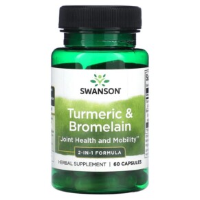 Swanson Turmeric & Bromelain 60 Capsules 087614114125
