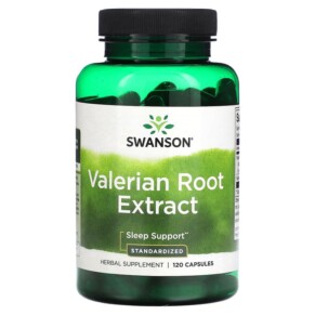 Swanson Valerian Root Extract Standardized 120 Capsules 087614140698