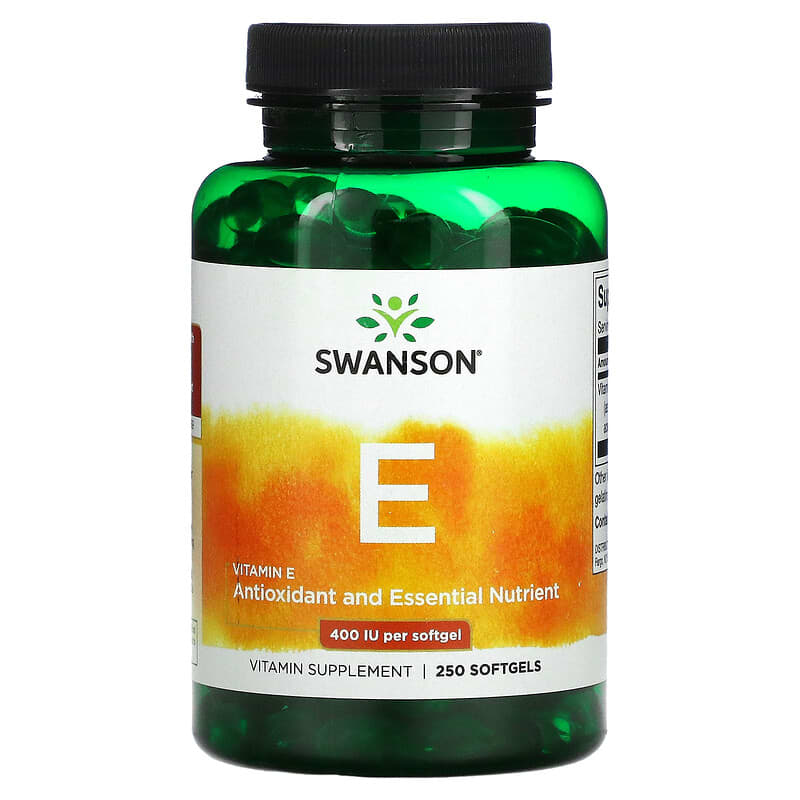 Swanson Vitamin E 400 IU 250 Softgels 1 Swanson Vitamin E 400 IU 250 Softgels 087614011417