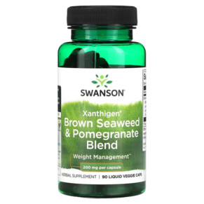 Swanson Xanthigen Brown Seaweed & Pomegranate Blend 200 mg 90 Liquid Veggie Caps 087614027753