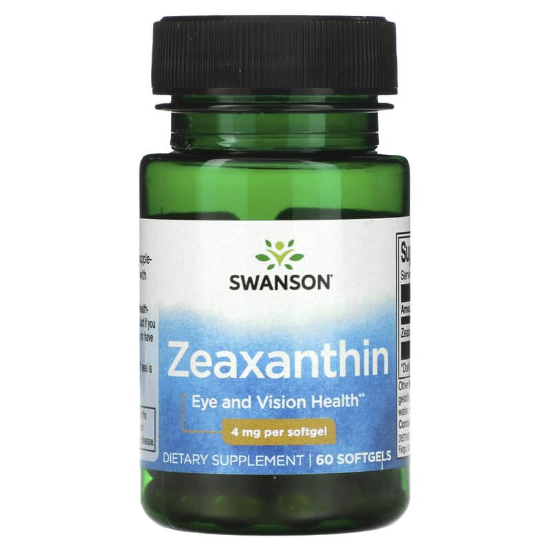 Swanson Zeaxanthin 4 mg 60 Softgels 1 Swanson Zeaxanthin 4 mg 60 Softgels 087614022543