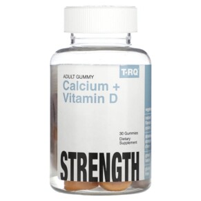 T-RQ Adult Gummy Calcium + Vitamin D Strawberry Orange Cherry 30 Gummies 835776001117
