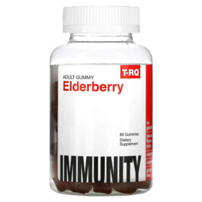 T-RQ Adult Gummy Elderberry Immunity Raspberry 60 Gummies 835776001278