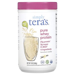 Teras Whey Grass Fed Simply Pure Whey Protein Bourbon Vanilla 12 oz (340 g) 850628002197