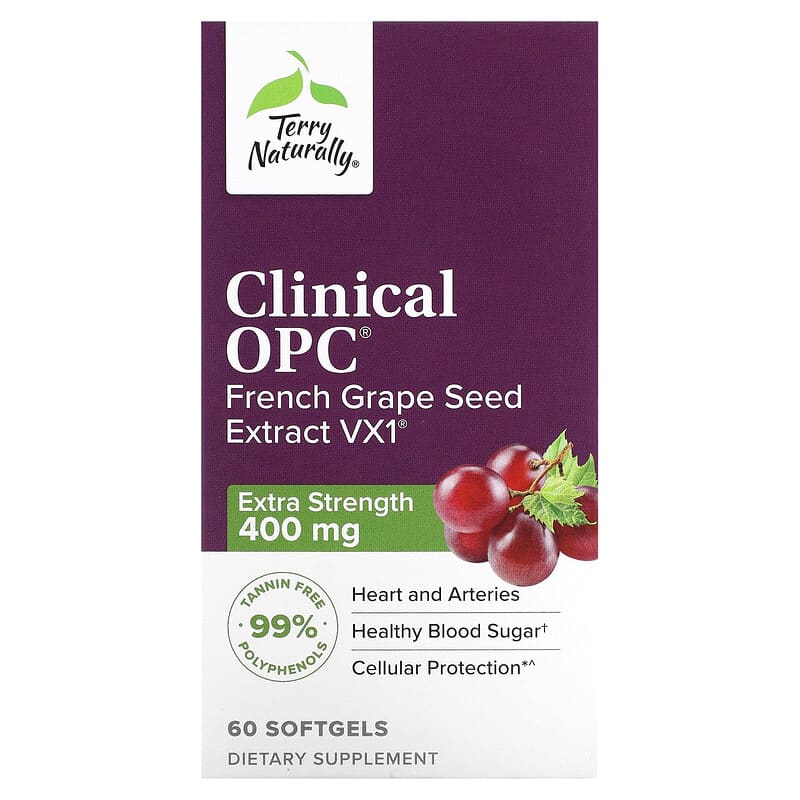 Terry Naturally Clinical OPC Extra Strength 400 mg 60 Softgels 1 Terry Naturally Clinical OPC Extra Strength 400 mg 60 Softgels 367703284268