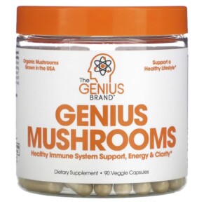 The Genius Brand Genius Mushrooms 90 Veggie Capsules 850098008088