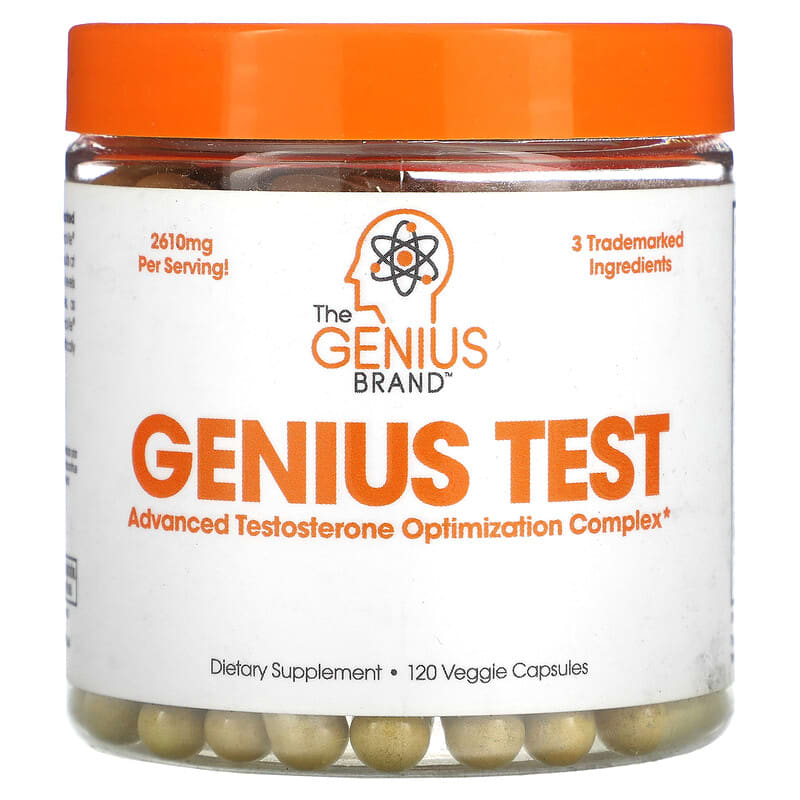 The Genius Brand Genius Test Advanced Testosterone Optimizing Complex 120 Veggie Capsules 1 The Genius Brand Genius Test Advanced Testosterone Optimizing Complex 120 Veggie Capsules 868054000335