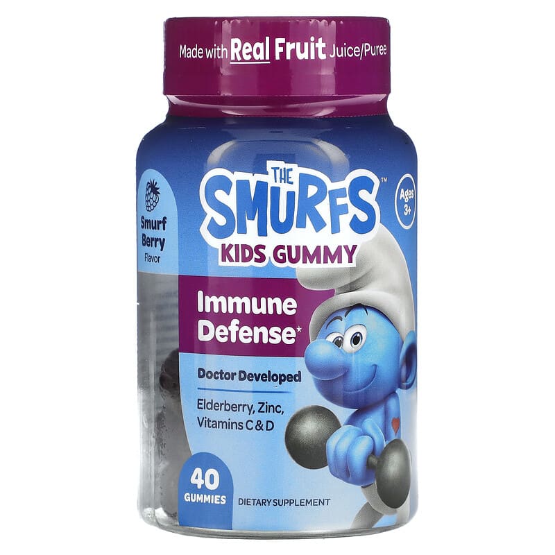 The Smurfs Kids Gummy Immune Defense Ages 3+ Smurf Berry 40 Gummies 1 The Smurfs Kids Gummy Immune Defense Ages 3+ Smurf Berry 40 Gummies 850019556964