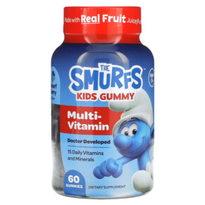 The Smurfs Kids Gummy Multi-Vitamin Ages 3+ Smurf Berry 60 Gummies 850019556940