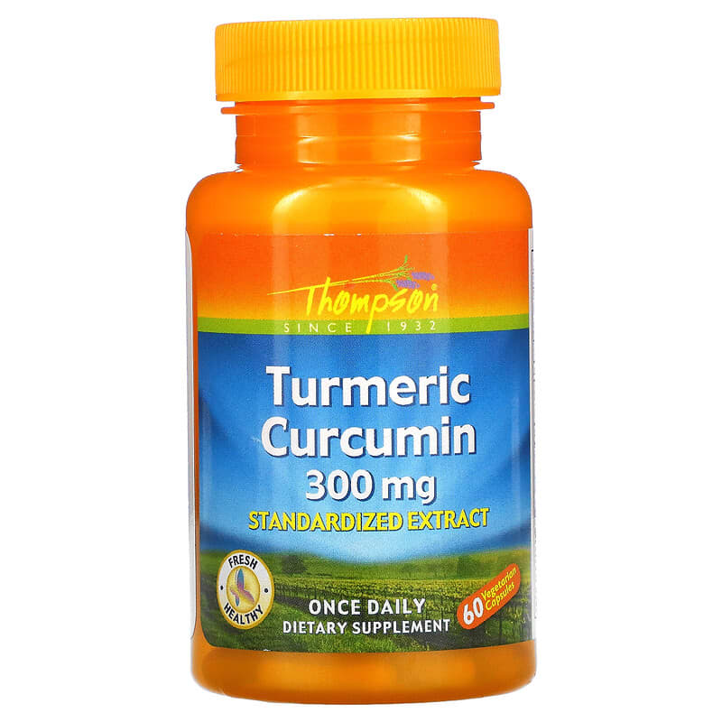 Thompson Turmeric Curcumin 300 mg 60 Vegetarian Capsules 1 Thompson Turmeric Curcumin 300 mg 60 Vegetarian Capsules 031315196669