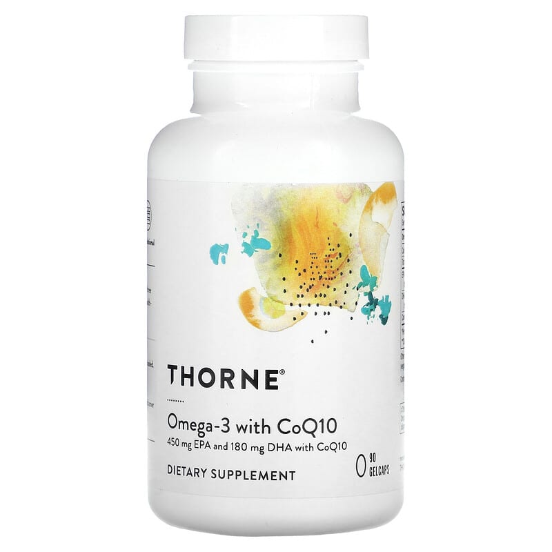 Thorne Research Omega-3 with CoQ10 90 Gelcaps 1 Thorne Omega-3 with CoQ10 90 Gelcaps 693749616030